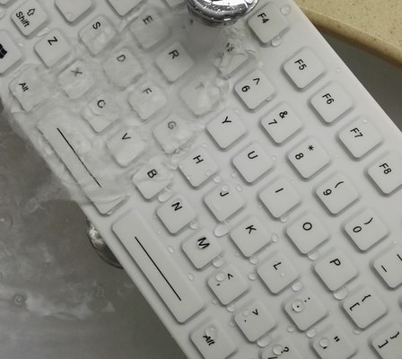 IP68 washable silicone medical customs keyboard with full keyboard size for Arab cyber supplier