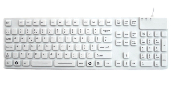 IP68 washable silicone medical customs keyboard with full keyboard size for Arab cyber supplier