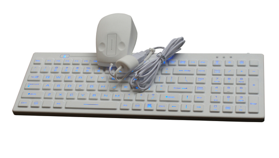 IEC60601 antimicrobial IP68 medical silicone cyber keyboard and mouse combo supplier