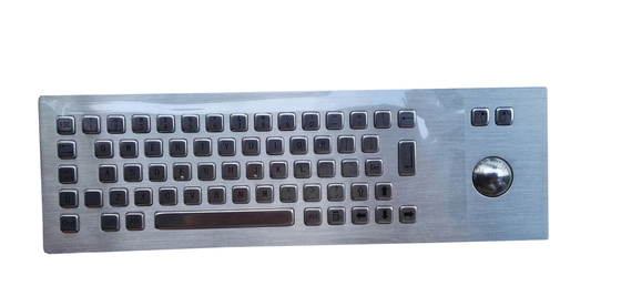 vandal proof EPC PS2 industrial metal keyboard with 38.optical trackball mouse supplier