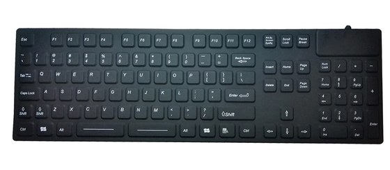 Rugged industrial silicone rubber cyber keyboard IP68 fully sealed for USA market supplier