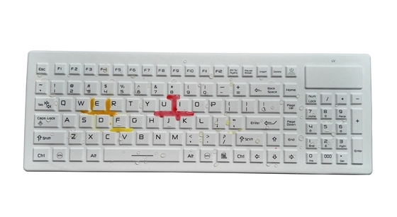 EN 60601-1-2 IP65 wireless washable keyboard for medical machine supplier