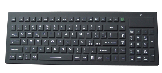 EN 60601-1-2 IP65 wireless washable keyboard for medical machine supplier