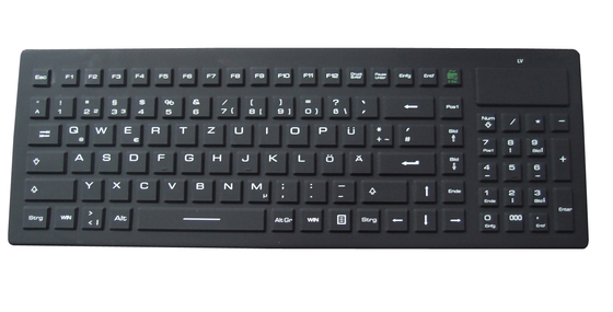 EN 60601-1-2 IP65 wireless washable keyboard for medical machine supplier