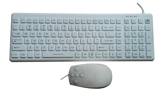 NEMA 4x silicone hospital magnetic keyboard mouse combo set with Russian Hebrew layout supplier