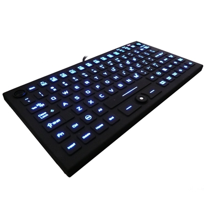 Mini Silicone Industrial Keyboard With Mouse Buttons Combo Set With Blue Backlighting supplier