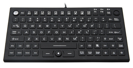 Mini Silicone Industrial Keyboard With Mouse Buttons Combo Set With Blue Backlighting supplier