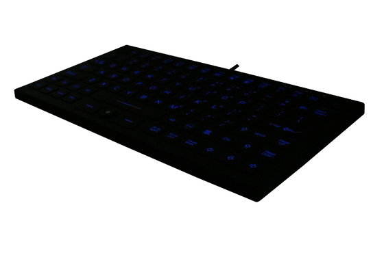 Mini Silicone Industrial Keyboard With Mouse Buttons Combo Set With Blue Backlighting supplier