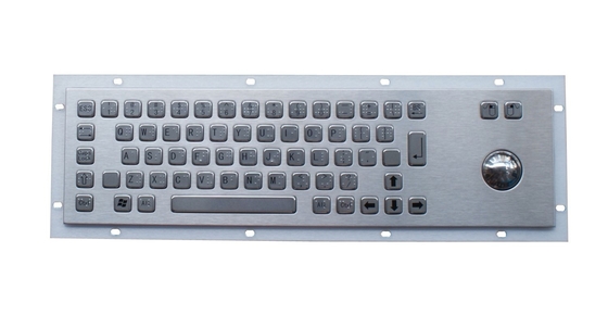 Vandal proof USB industrial metal trackball keyboard with Braille dots for IPC EPC supplier