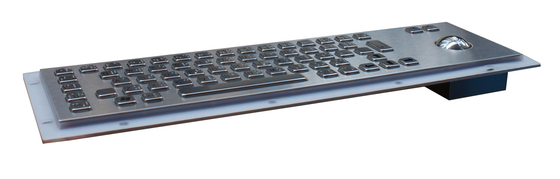 Vandal proof USB industrial metal trackball keyboard with Braille dots for IPC EPC supplier