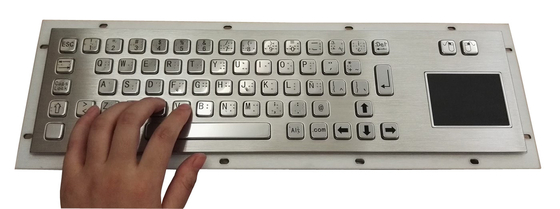 Rubber sealed panel mount industrial keyboard with customs Braille supplier