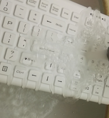 IP68 medical silicone keyboard with 5sec CLEAN button for Taiwan market supplier