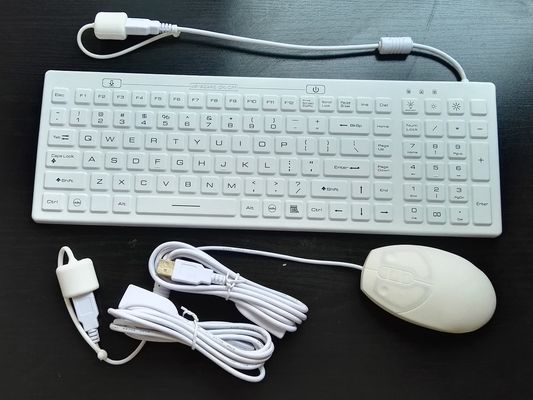 All in PS2 medical keyboard with IP68 cleanable 105 keys for dental hospital use supplier