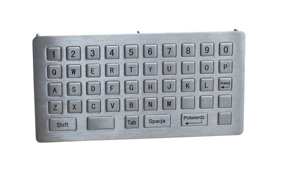 Top panel mounted 46 keys programmable industrial metal keypad with shorten USB and membrane supplier