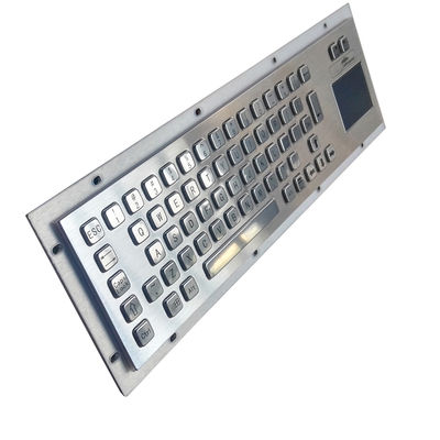 Panel Mount Industrial Keyboard metallic With OEM Logo And Touchpad Mouse supplier
