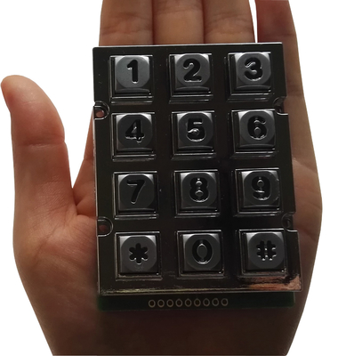 vandal proof industrial phone keypad with 12 keys backlight for Taiwan supplier