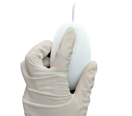 Glove-use waterproof medical mouse with laser resolution for medical trolley supplier