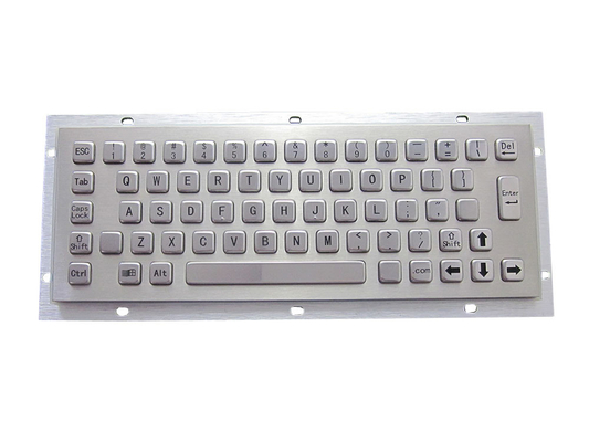 IP65 oil proof full key travel industrial metallic keyboard with 64 keys and  short USB cable supplier