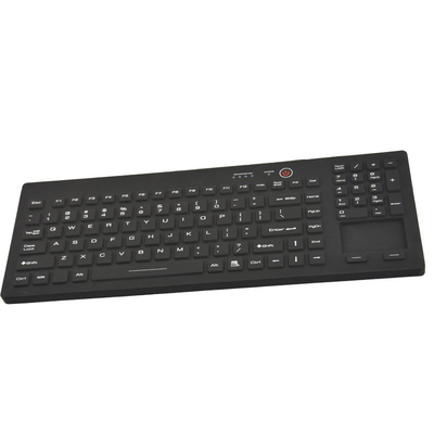 105 keys water resistant medical silicone keyboard with touchpad for heavy industry supplier