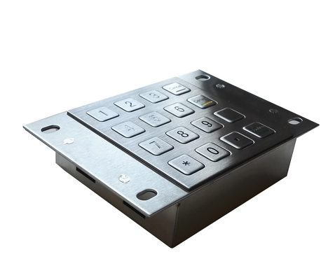 USB HID IP65 outdoor industrial stainless steel metal keypad with 4 rows and 4 columns supplier