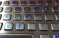 Backlit 67 keys panel mount industrial keyboard with washable trackball supplier