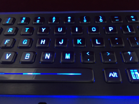 Backlit 67 keys panel mount industrial keyboard with washable trackball supplier