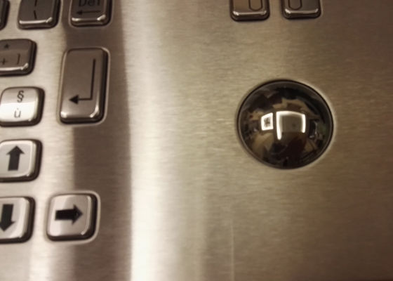 Outdoor industrial keyboard weather proof with 38.mm trackball by stainless steel supplier