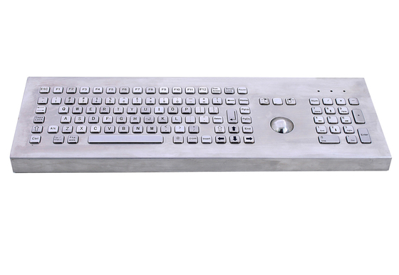 IP65 rugged movable industrial metal trackball keyboard with full keyboard size and functionalities supplier