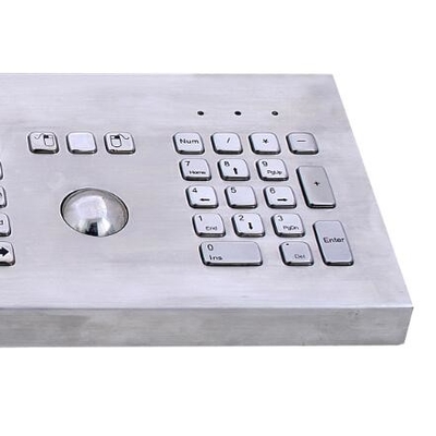 IP65 rugged movable industrial metal trackball keyboard with full keyboard size and functionalities supplier