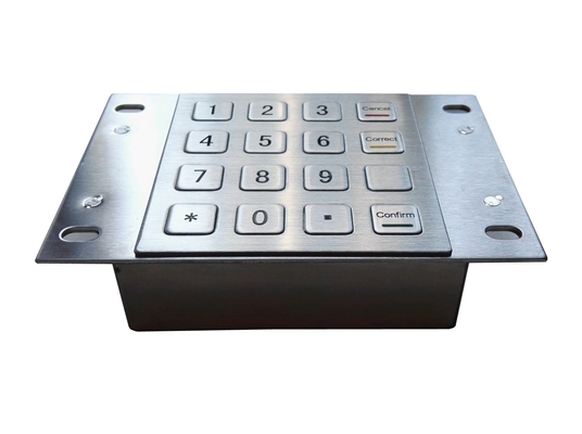 Vandal proof IP65 stainless steel 16 key vending machine keypad with metal housing supplier