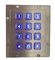 IP65 water proof stainless steel industrial metal keypad with 3 x 4 numeric keys and blue LED supplier