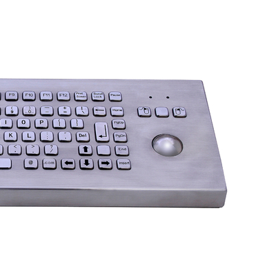 89 keys movable desk top industrial PC metal keyboard with S304 stainless steel and trackball supplier