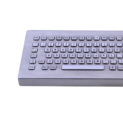 89 keys movable desk top industrial PC metal keyboard with S304 stainless steel and trackball supplier