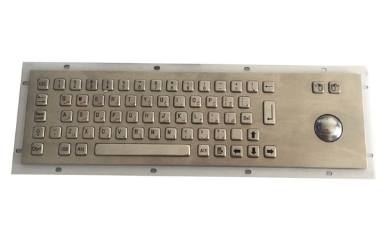 IP65 vandal proof kiosk industrial metal keyboard with trackball mouse, industrial keyboard supplier