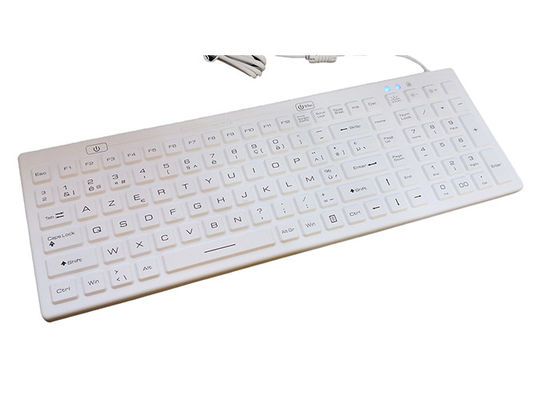 sterilized medical keyboard flat antibacterial with blue backlit and USB supplier