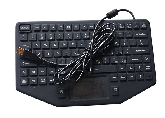 Mobile Office rugged keyboard with Rack mount holes & touchpad for industrial pc supplier