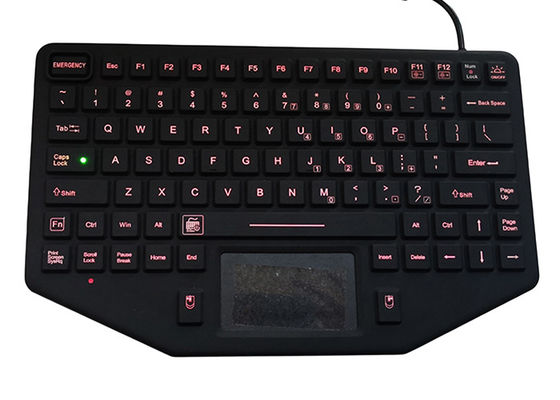 Mobile Office rugged keyboard with Rack mount holes & touchpad for industrial pc supplier
