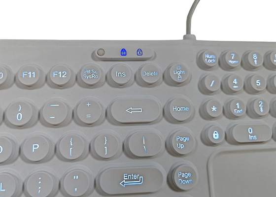 DOT Round Shape Medical Keyboard with touchpad and white LED supporting smart card supplier