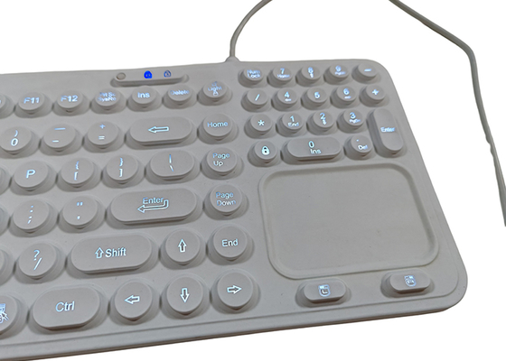 DOT Round Shape Medical Keyboard with touchpad and white LED supporting smart card supplier