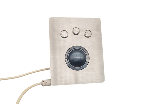 IP65 50mm large trackball pointing device with stainless steel panel and 3 mouse button supplier
