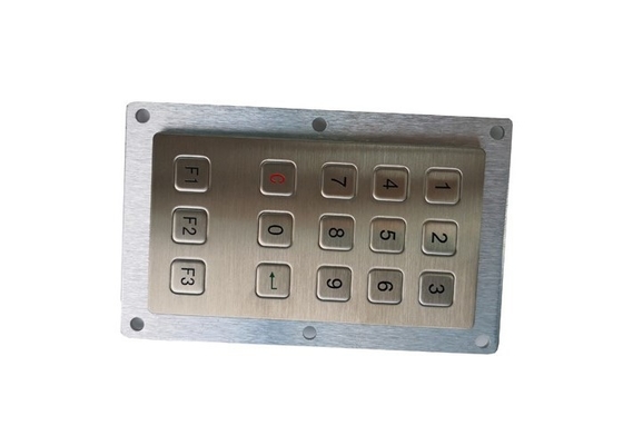15keys numerical industrial metal keyboard with even flat buttons RS485 supplier