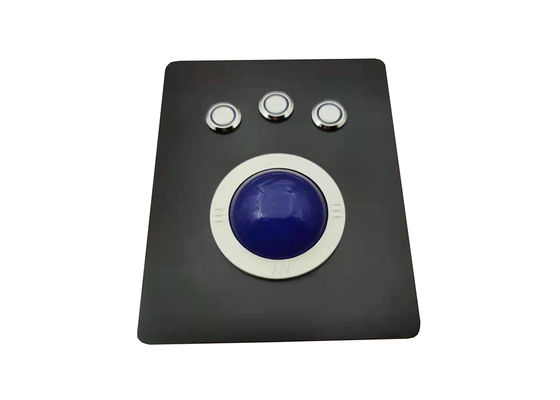 backlight industrial trackball with panel mount and 3 mouse buttons for marine supplier