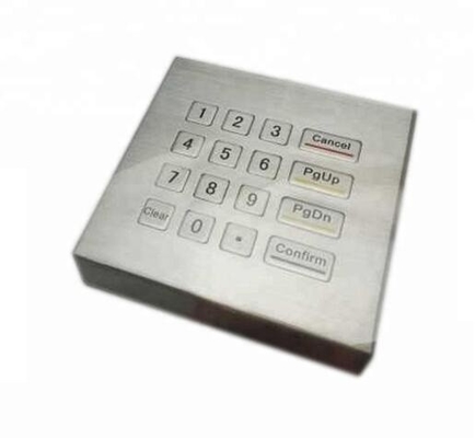 4x4 16 keys stand alone industrial metal keypad with numeric keys and arrows for CNC kiosk supplier