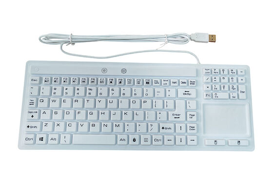 sanitized IP68 medical keyboard with integrated touchpad and key pad supplier