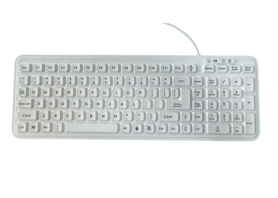 Korean Medical Keyboard with white backlit supporting hospital-grade cleaners supplier