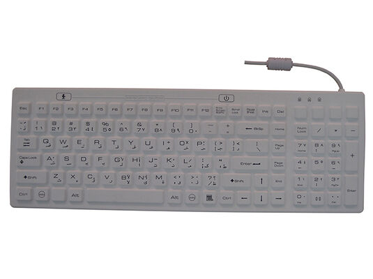 Lockable medical grade antibacterial IP68 silicone keyboard with backlit optional supplier