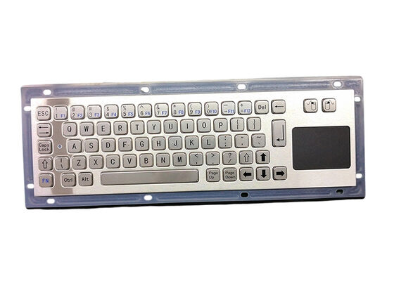 small industrial keyboard in black with touchpad and 64 metal buttons supplier