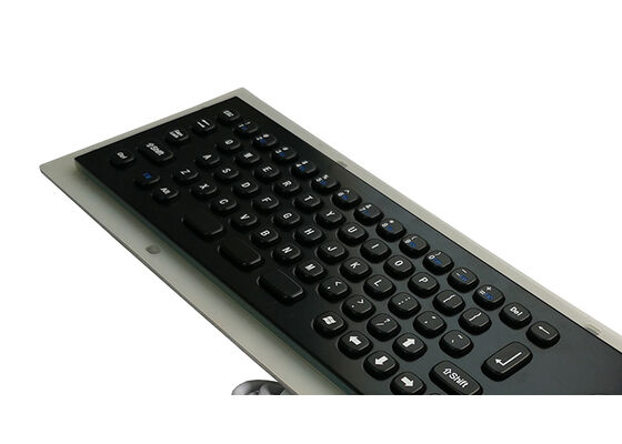 small industrial keyboard in black with touchpad and 64 metal buttons supplier