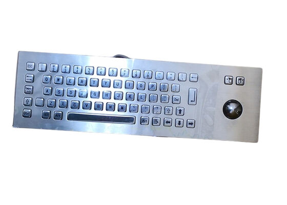 front panel mount industrial keyboard with IPC stainless trackball supplier