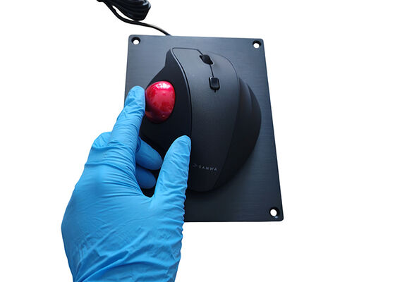 Sanwa Industrial trackball front panel mounted with red trackball supplier